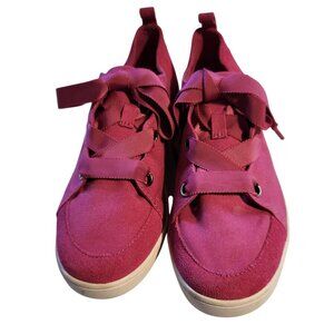Koolaburra By UGG Red Casual Sneakers Size 4 W/ Ribbon Laces Womens Comfortable